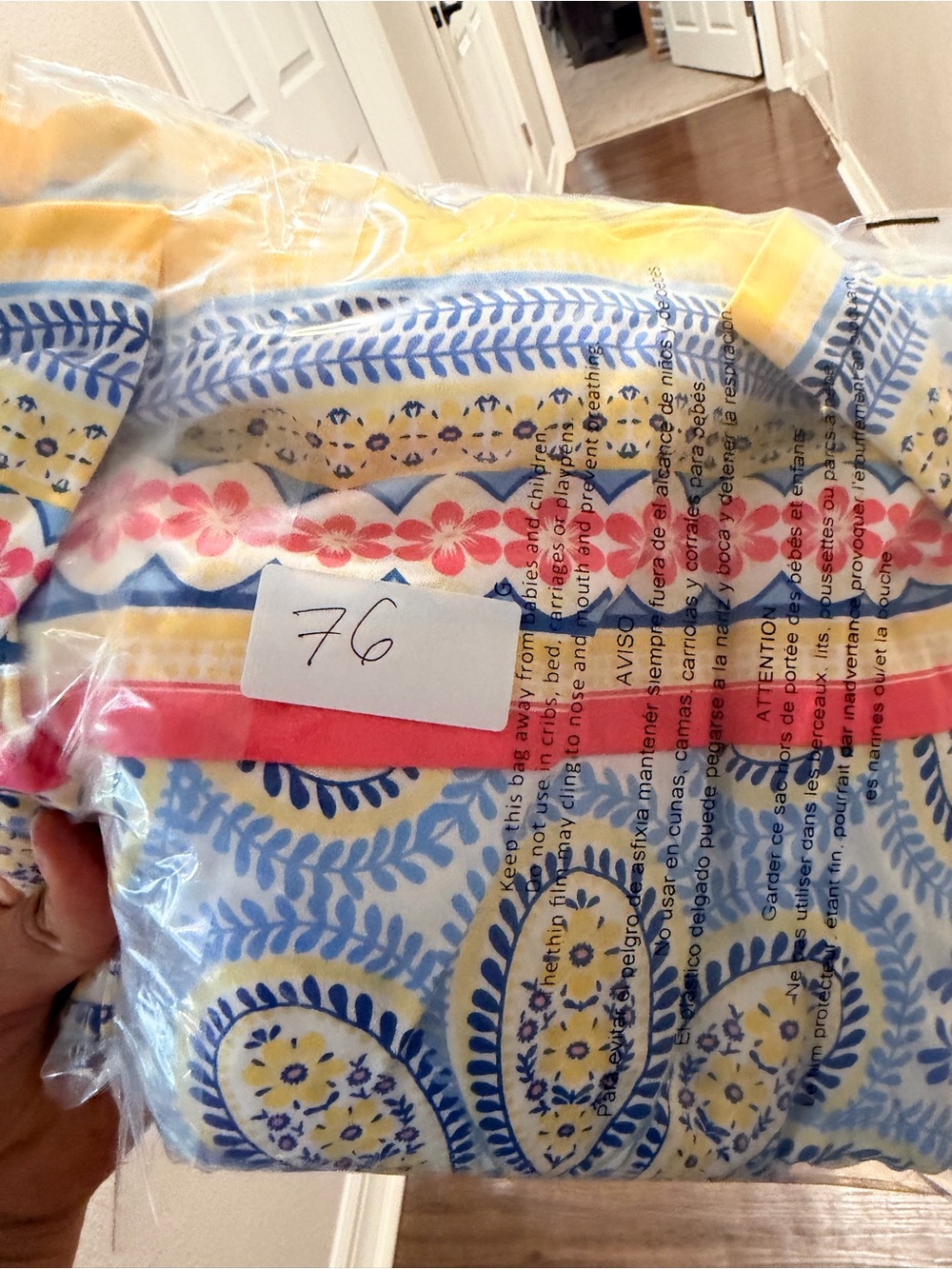 London Times Yellow and Blue Printed Dress - Picture 8 of 8